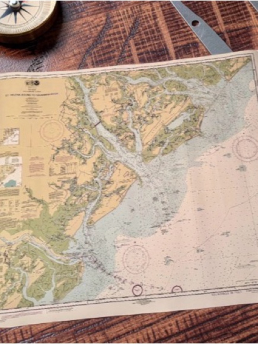 NOAA Nautical Chart Map - St Helena Sound to Savannah River_# 11513